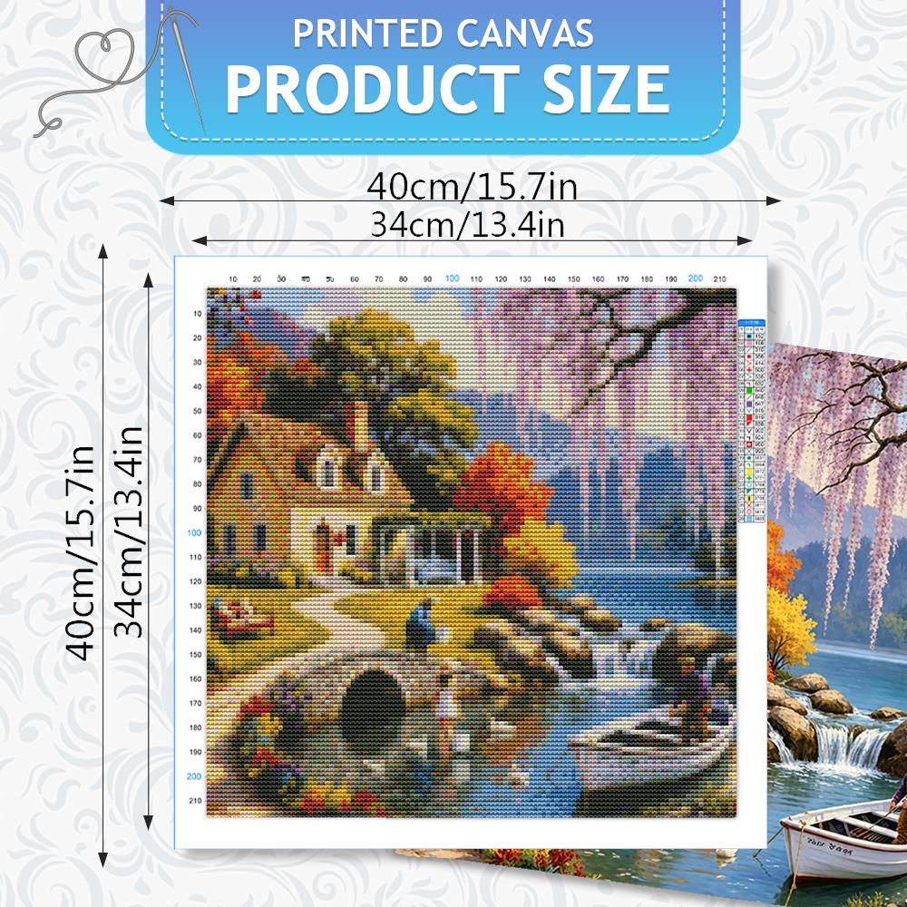 HUACAN 11CT Cross Stitch House - Embroidery Guide Paper review and price