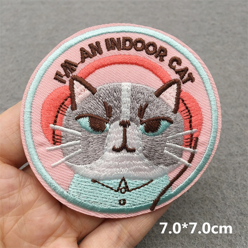 Cat Face Embroidered Patch Car - Embroidery Converse review and price