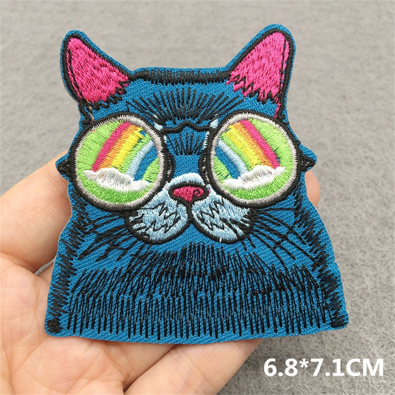 Cat Face Embroidered Patch Car - Embroidery Converse review and price