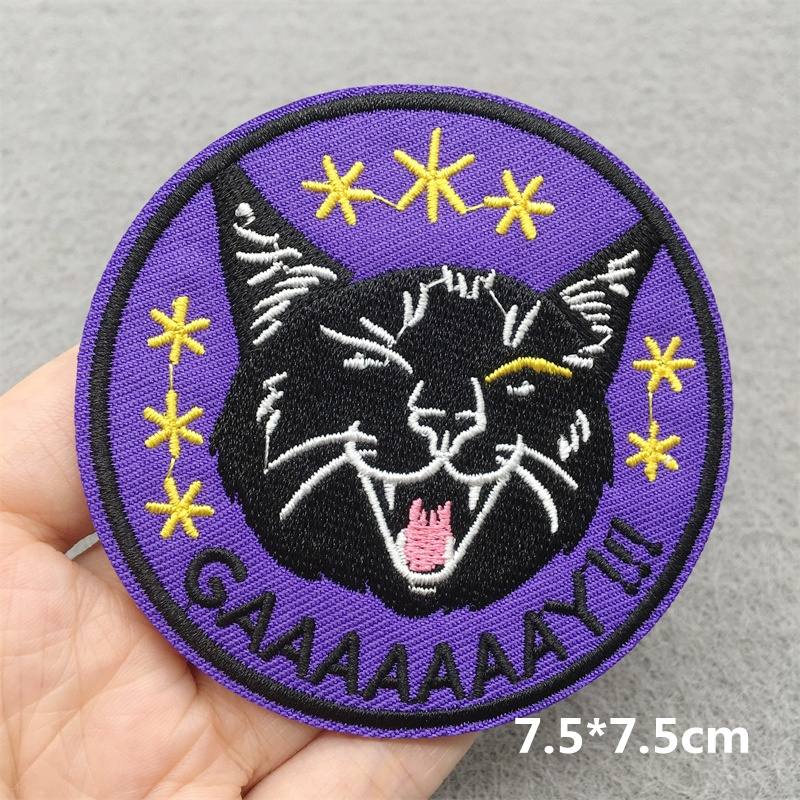 Cat Face Embroidered Patch Car - Embroidery Converse review and price