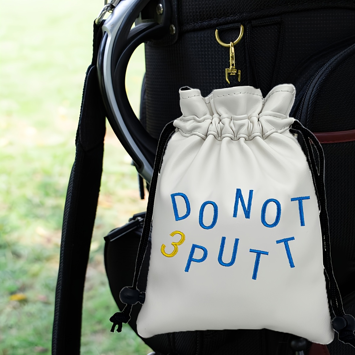 1pc Golf Ball Bag, PU Material - Embroidery Bag review and price