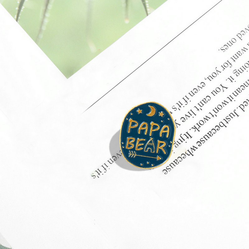 Mama Papa Bear Enamel Pins Cus - Embroidery Logo review and price