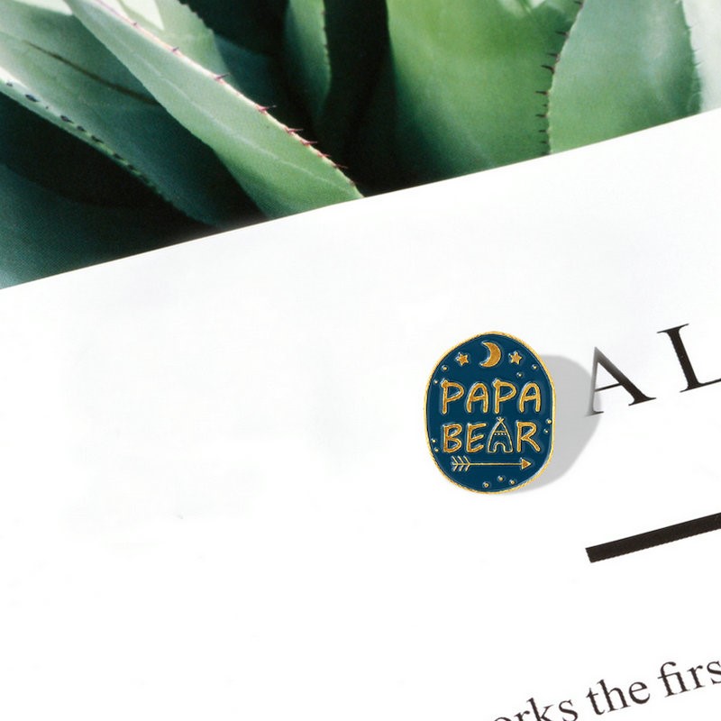 Mama Papa Bear Enamel Pins Cus - Embroidery Logo review and price