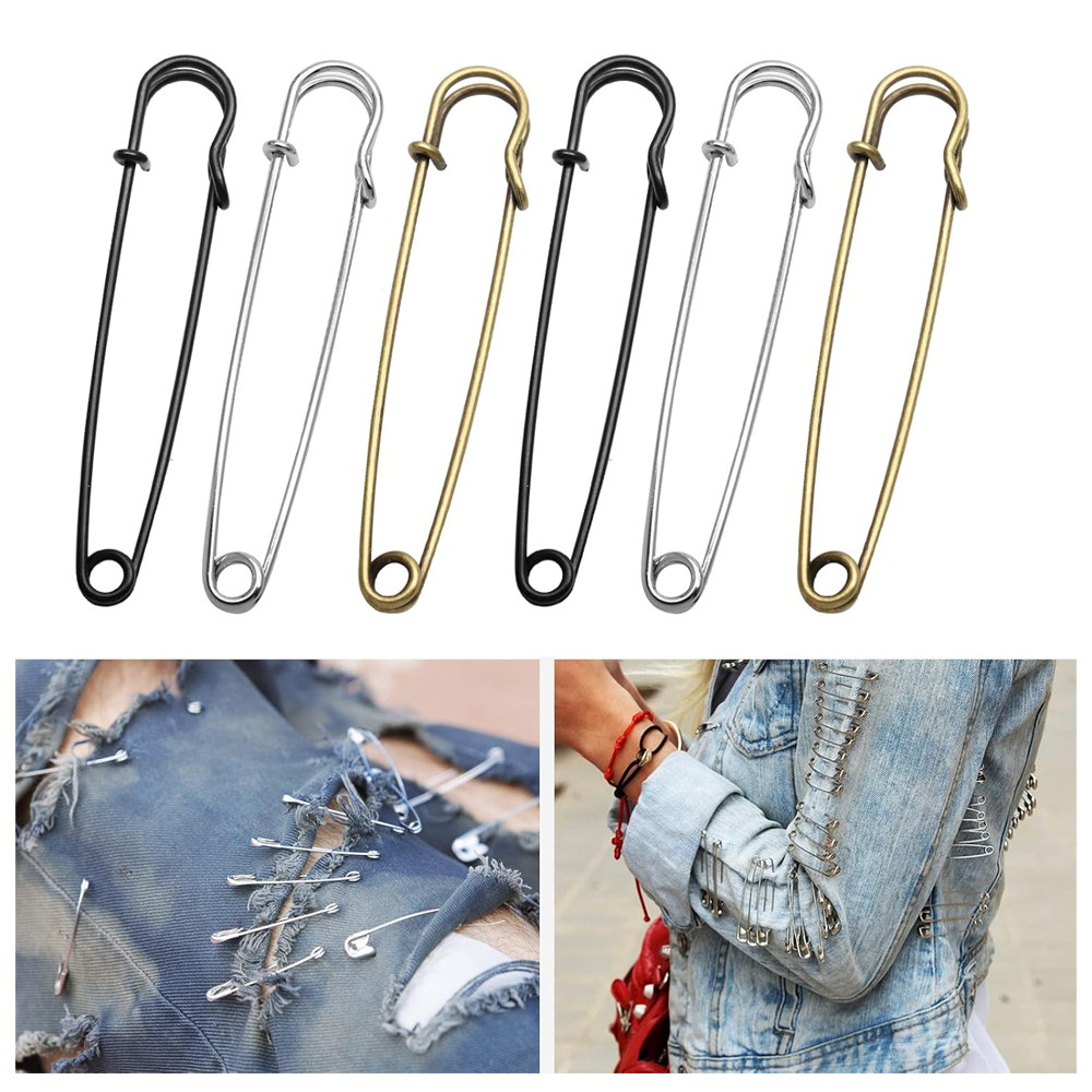 6PCS Large Safety Pins 4 Inch  - Embroidery House review and price