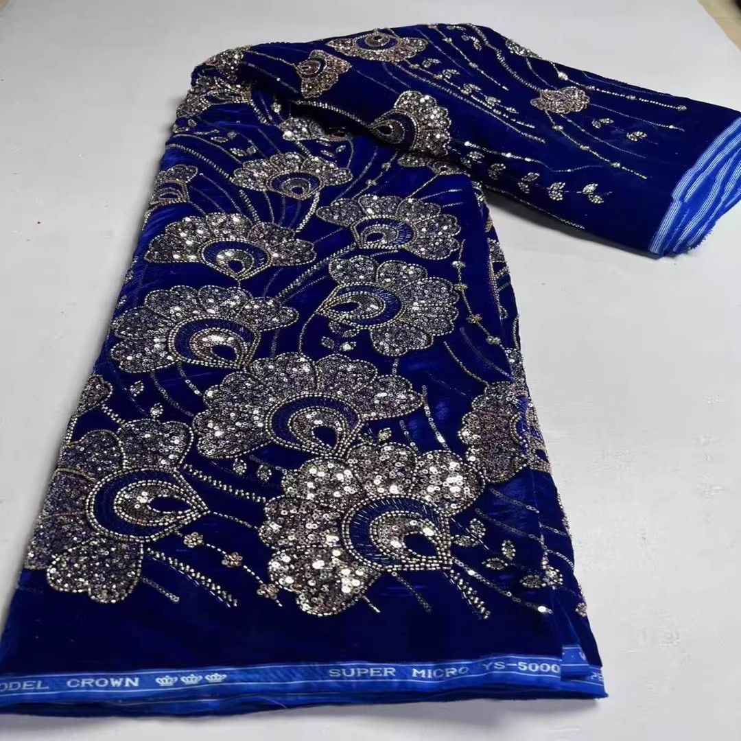 5yard New velvet tela Sequin b - Embroidery Beads review and price