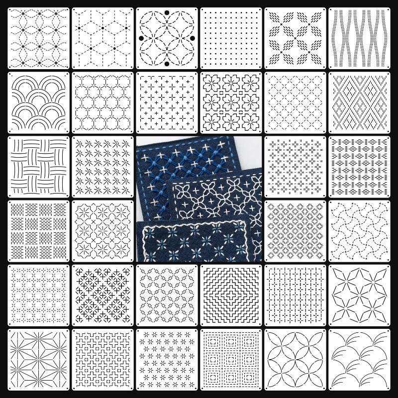 9/32Pcs Sashiko Embroidery Tem - Embroidery Handicraft review and price