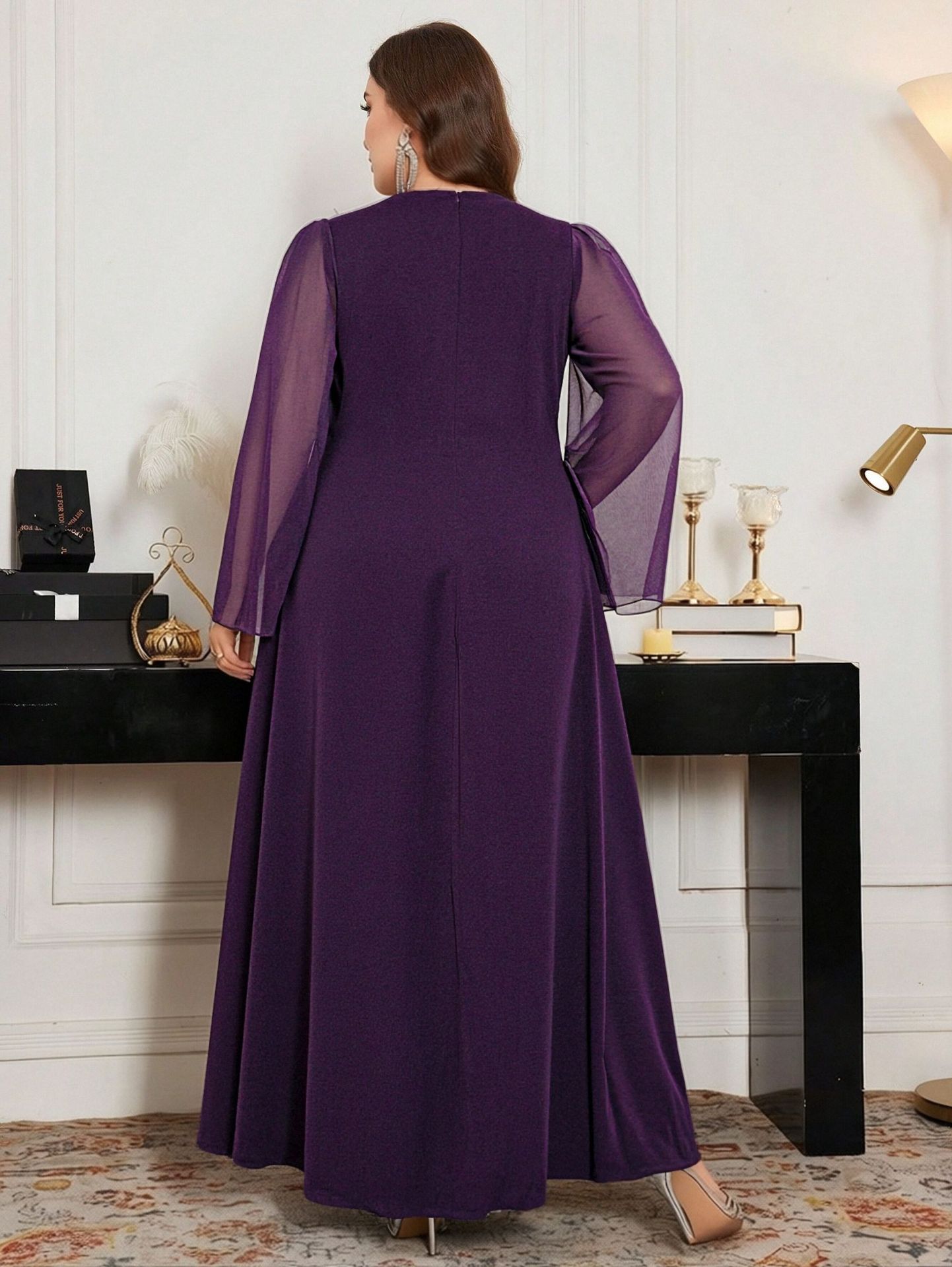 Elegant Crew Neck Beaded Embro - Embroidery Beads review and price