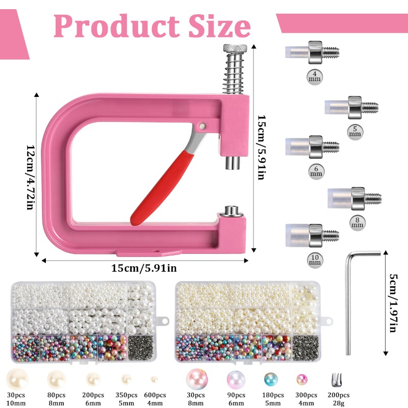 Hand Press Pearl Setting Tool  - Embroidery Xpress review and price