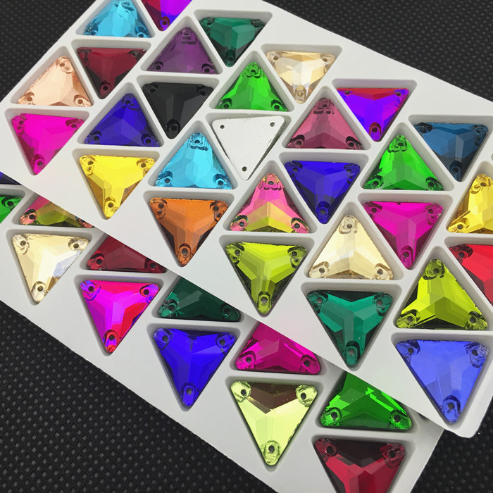 Glass Crystal Triangle Sew On  - Embroidery Glass Beads review and price