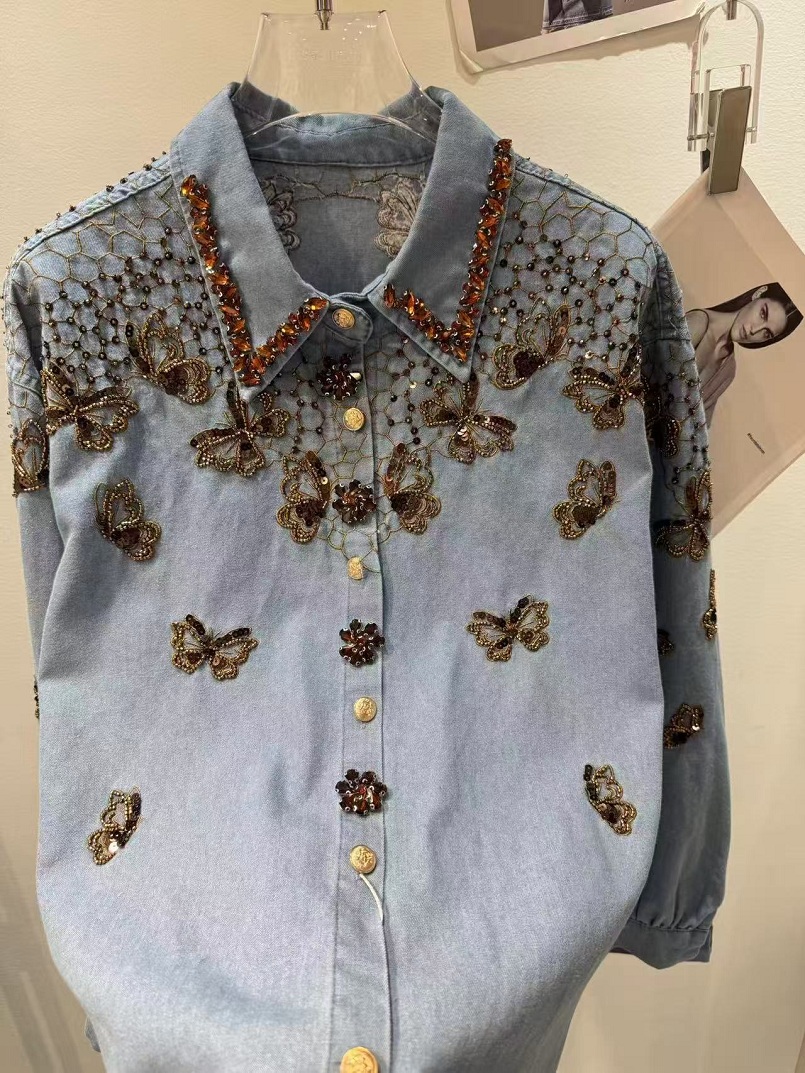 Luxury Style Denim Jacket For  - Embroidery Jacket Jeans review and price