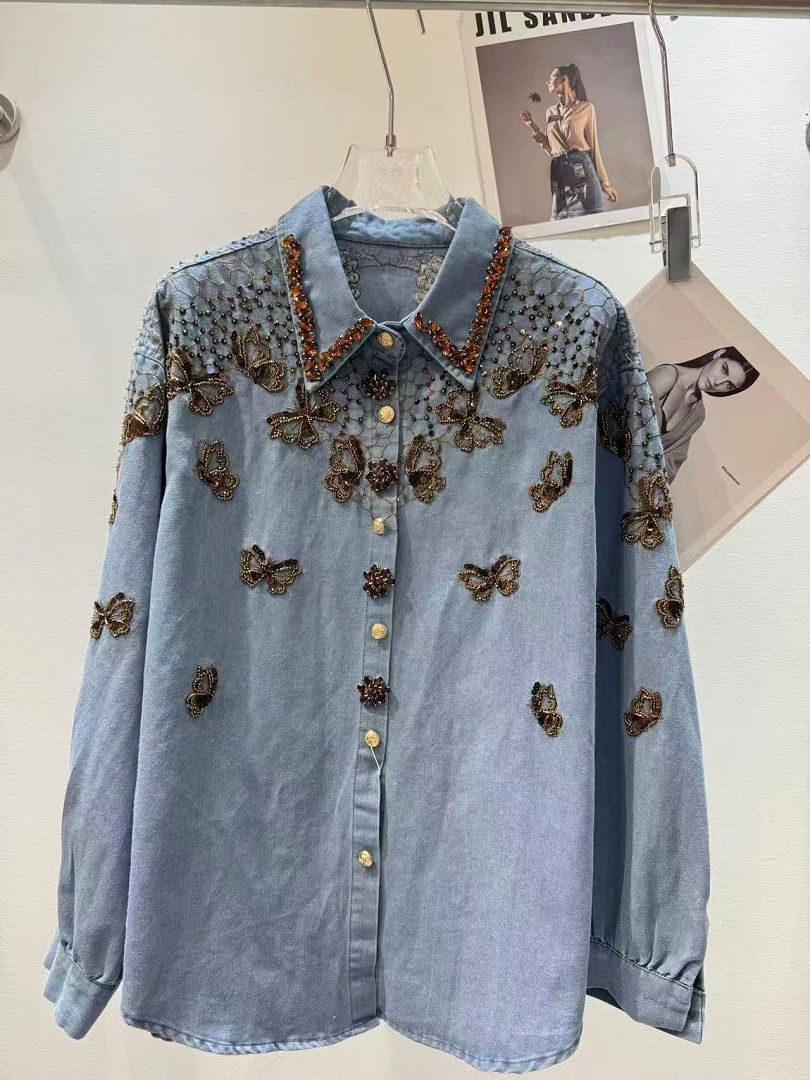 Luxury Style Denim Jacket For  - Embroidery Jacket Jeans review and price