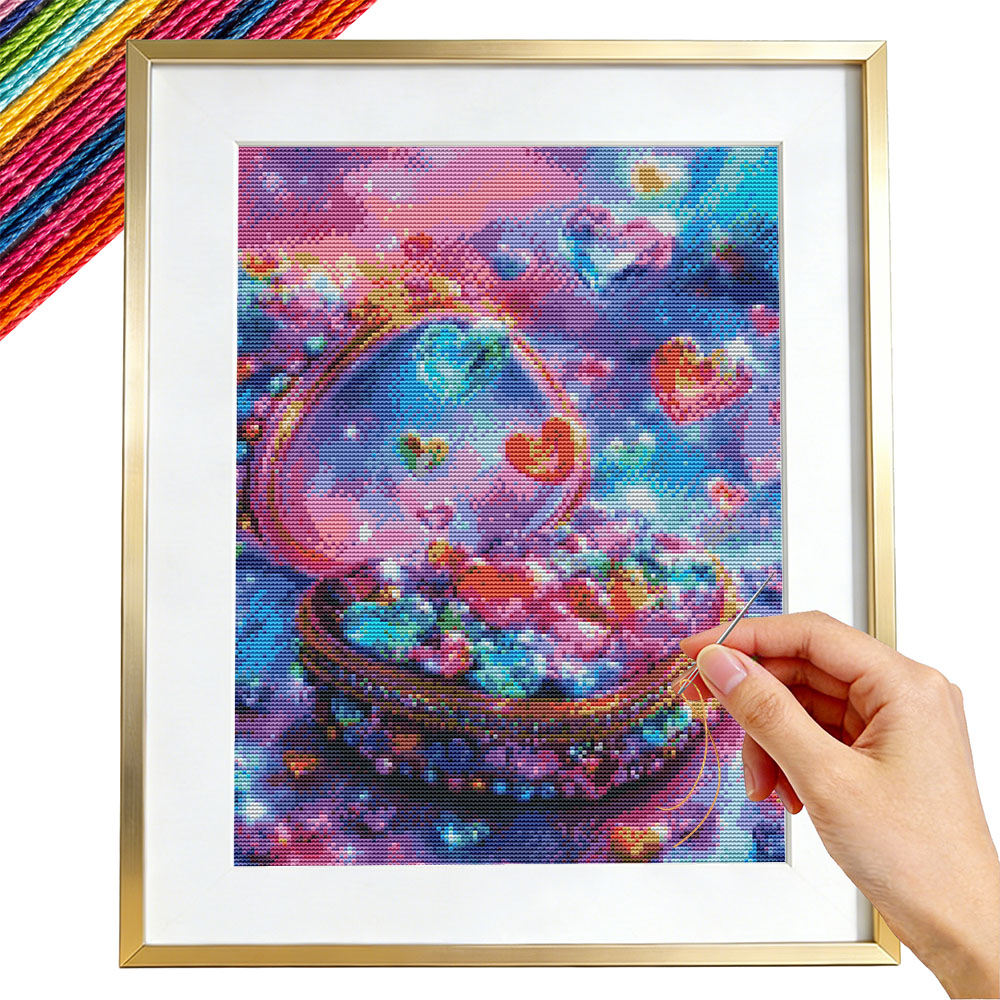 Embroidery Kits Heart Love Lan - Embroidery Guide Paper review and price