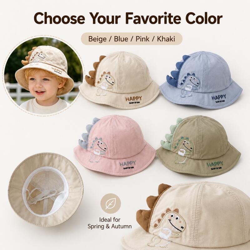 Korean Baby Bucket Hat Cartoon - Embroidery Letter review and price
