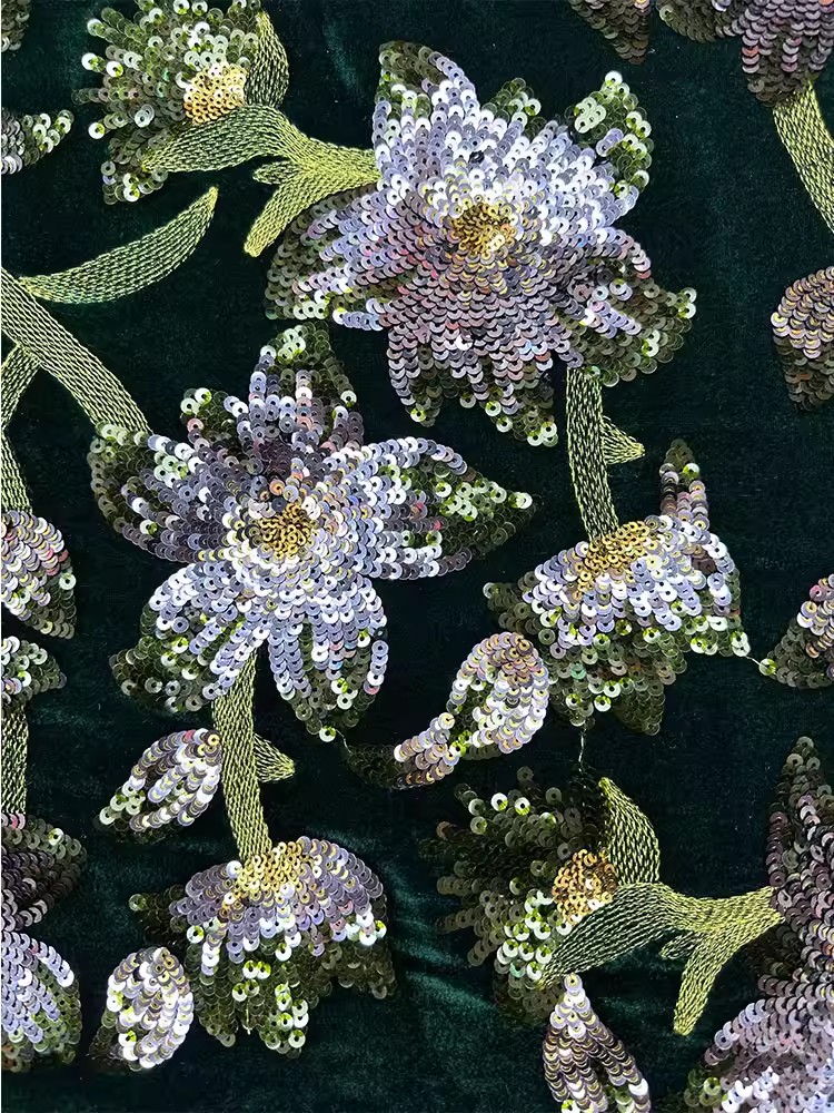 1yard Retro velvet tela Handcr - Embroidery Beads review and price