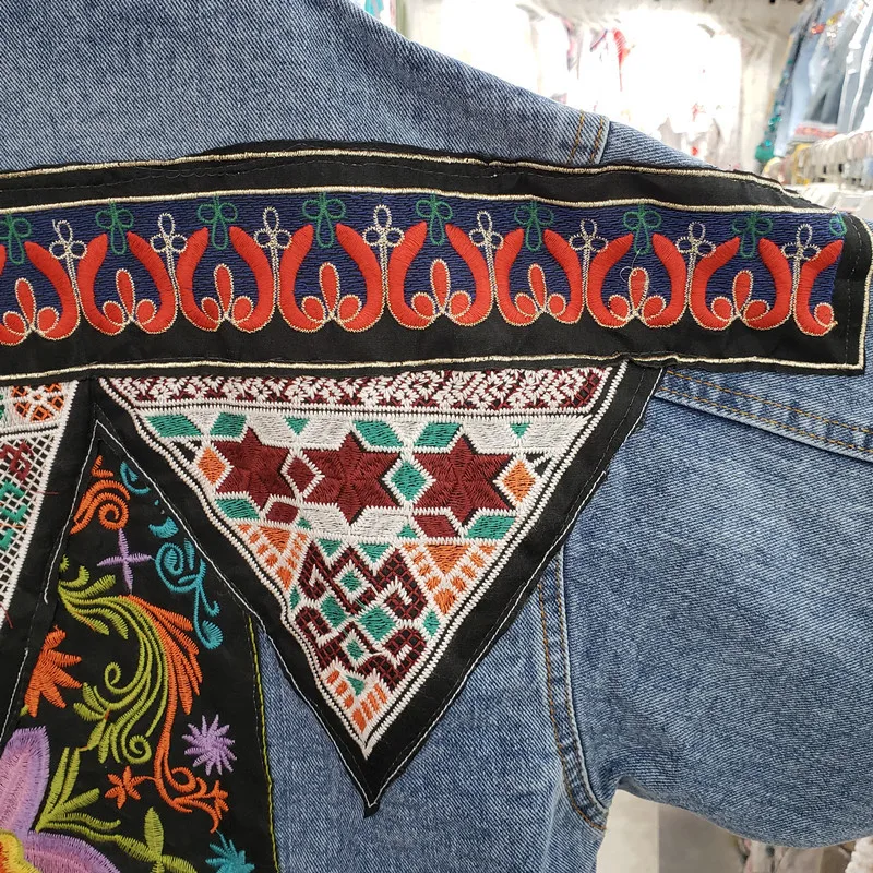 Vintage Blue Embroidery Sequin - Embroidery Jacket Jeans review and price